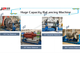 Низкоскоростной горизонтальный балансировочный станок с торцевым приводом​ JP до 60 тонн