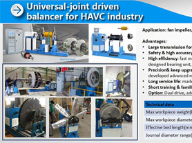 Universal joint driven balancer for HVAC industry